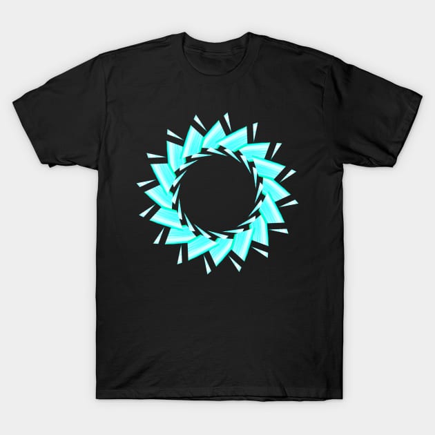 Blue mandala T-Shirt by Meo Design